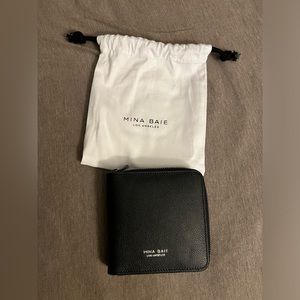 Mina Baie Mina Wallet, black with gunmetal hardware